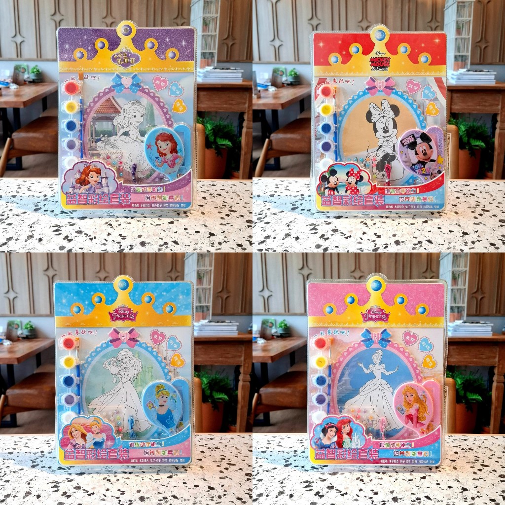 

Makeup Painting Kanvas Lukis Drawing Canvas Cat Air Sisir Cermin Anak Karakter Kartun Minnie Mouse