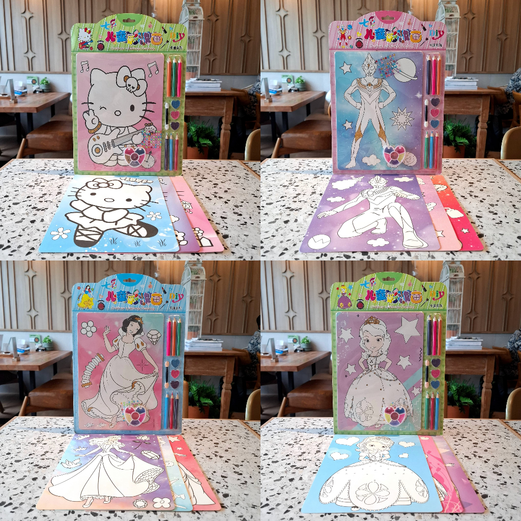 

Makeup Painting Drawing Canvas Kanvas Lukis Mewarnai Anak Karakter Kartun Disney Princess Cinderella