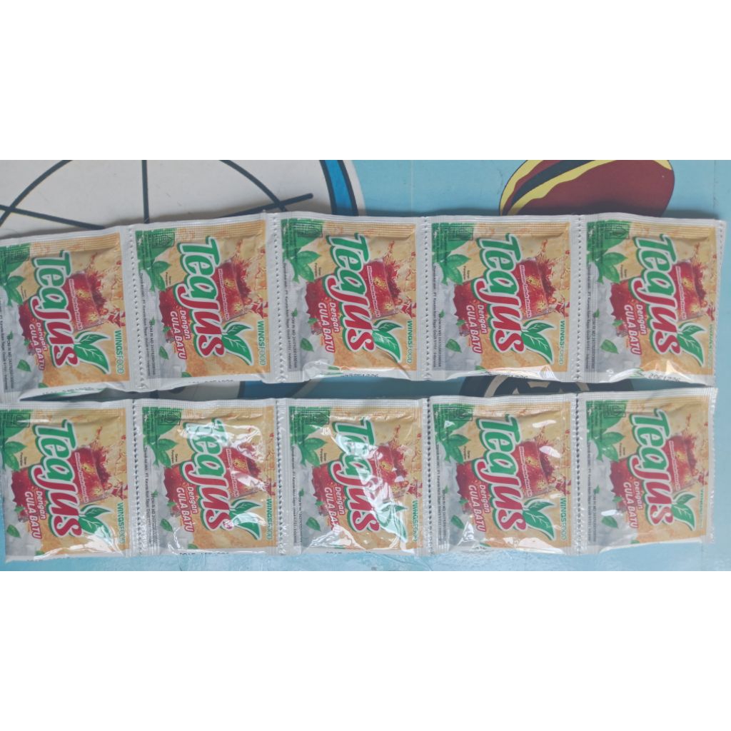 

Tea jus gula batu 1 renteng isi 10 bji