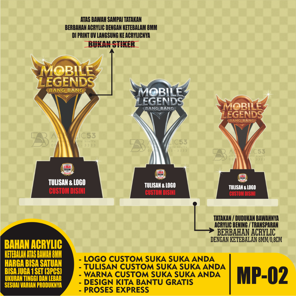 Piala Mobile Legends, Tropy Mobile Legends, Trophy Mobile Legends, Tropi Mobile Legends, Pialatrophy