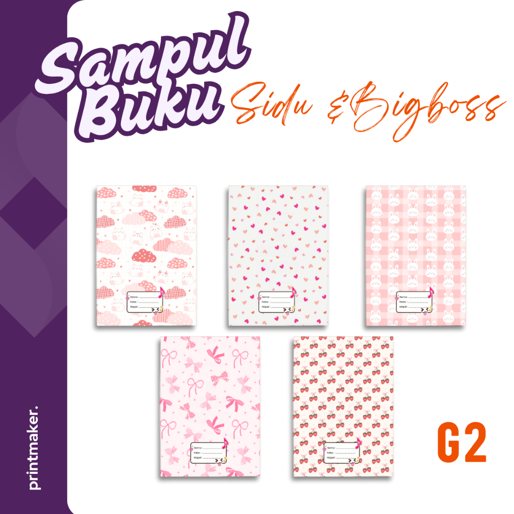 

Sampul Buku Sidu & Big Boss Motif Pink Lucu – Cover Buku Tema Cewek Imut | G2