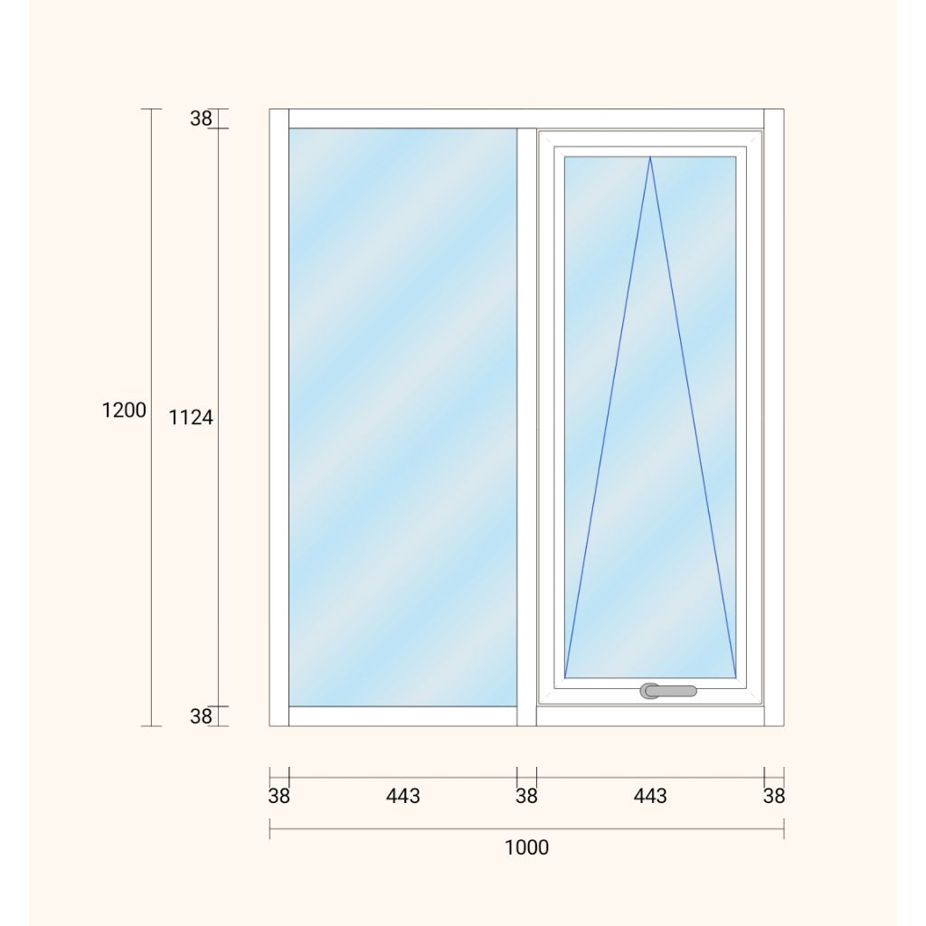 Jendela Aluminium dan Kaca Mati