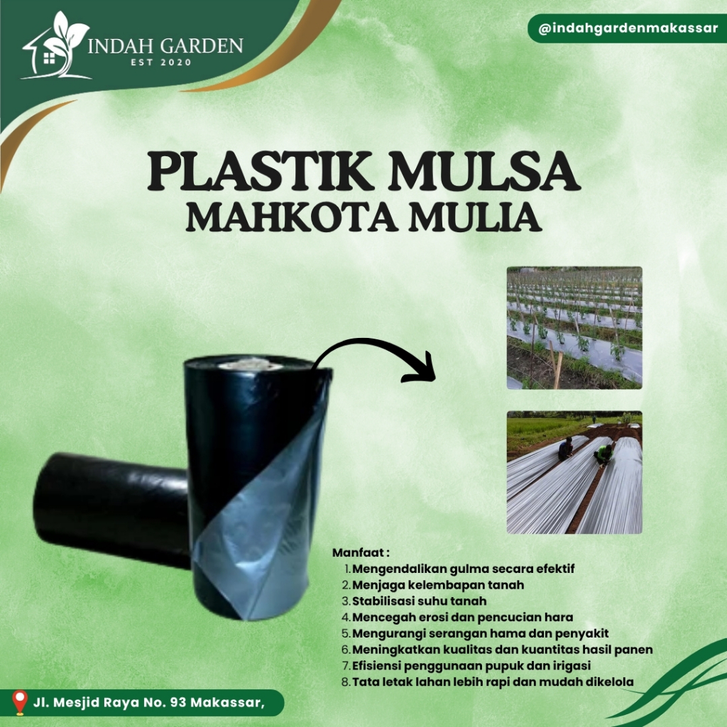 Plastik Mulsa 1 roll (120cm x 500m) Hidroponik Berkebun Alat Berkebun Hidroponik GreenHouse Alat Per