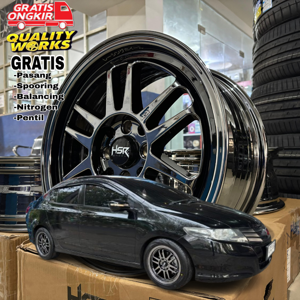 Velg Racing Mobil Honda City Ring 16 Black Chrome Velg Hsr Wheel Bly