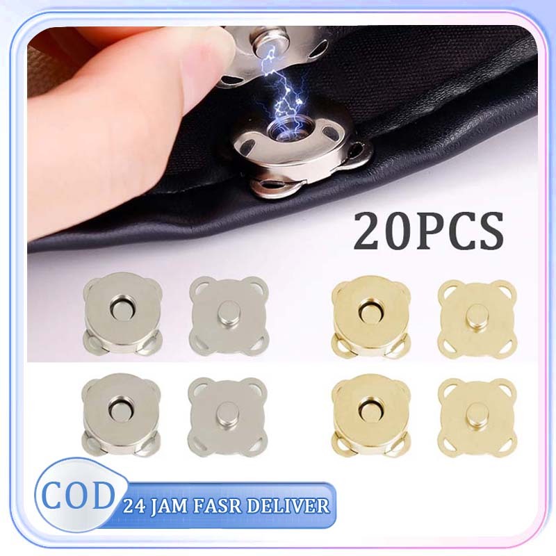 Kancing Magnet Jahit 10 Pair Kancing Magnet  Aksesoris Tas Magnet Kancing