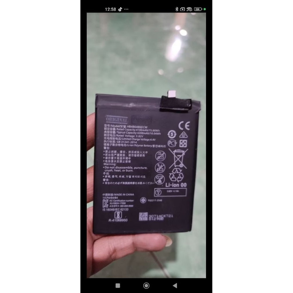 batere Huawei p30 pro bekas