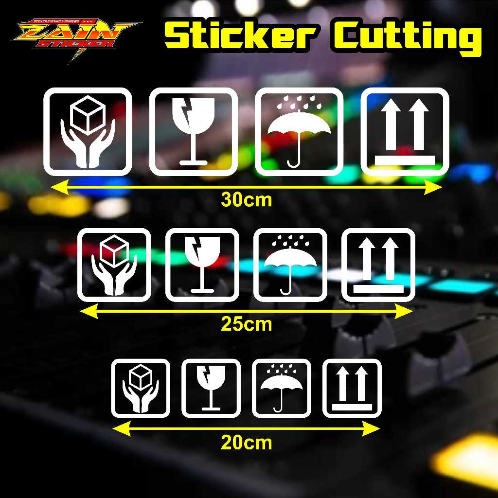 

cutting sticker fragile hardcase.stiker simbol packing