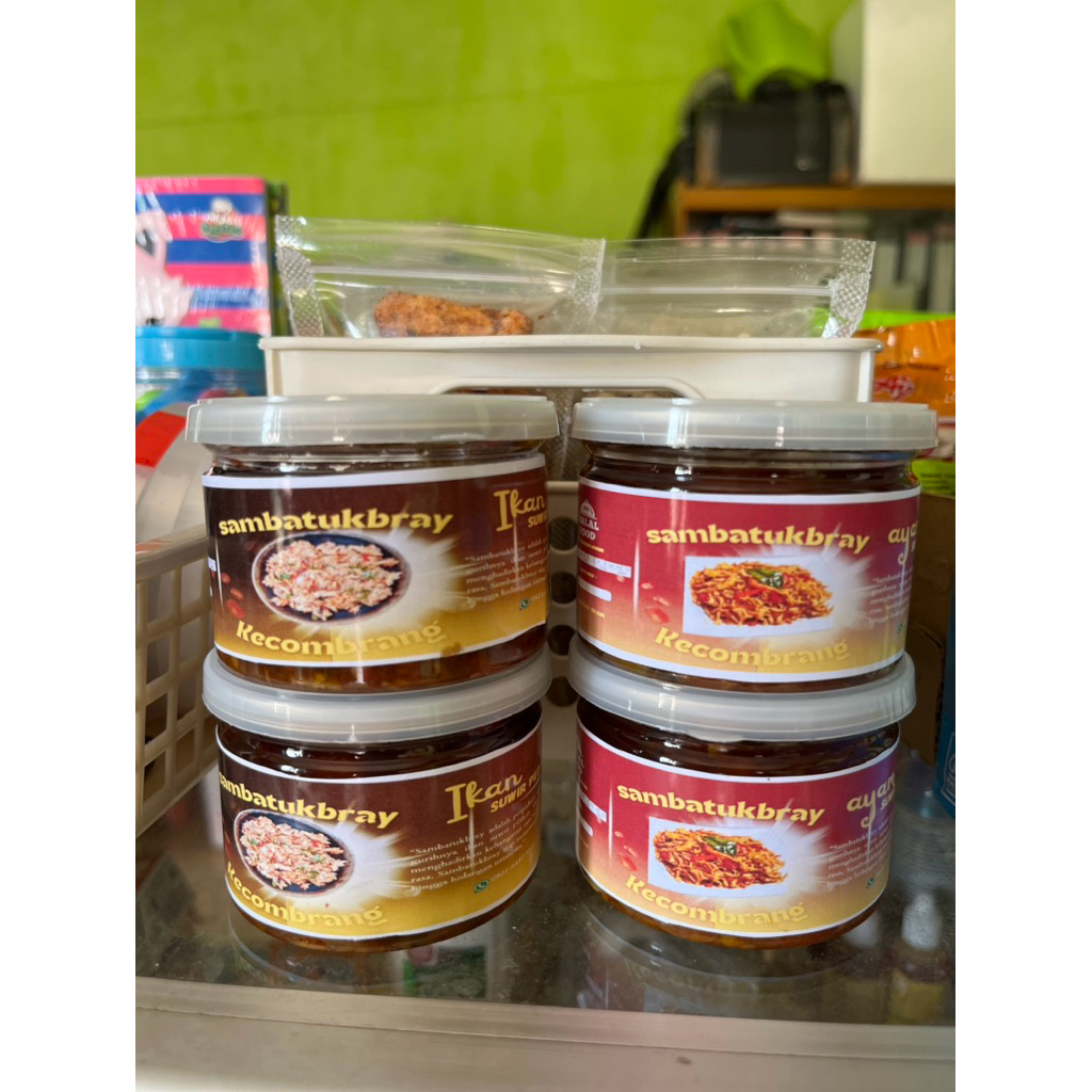 

Sambal Kecombrang Pedas Gurih-Sambatukbray varian Ikan Suwir dan Ayam Suwir /Sambal Kemasan Tahan Lama/
