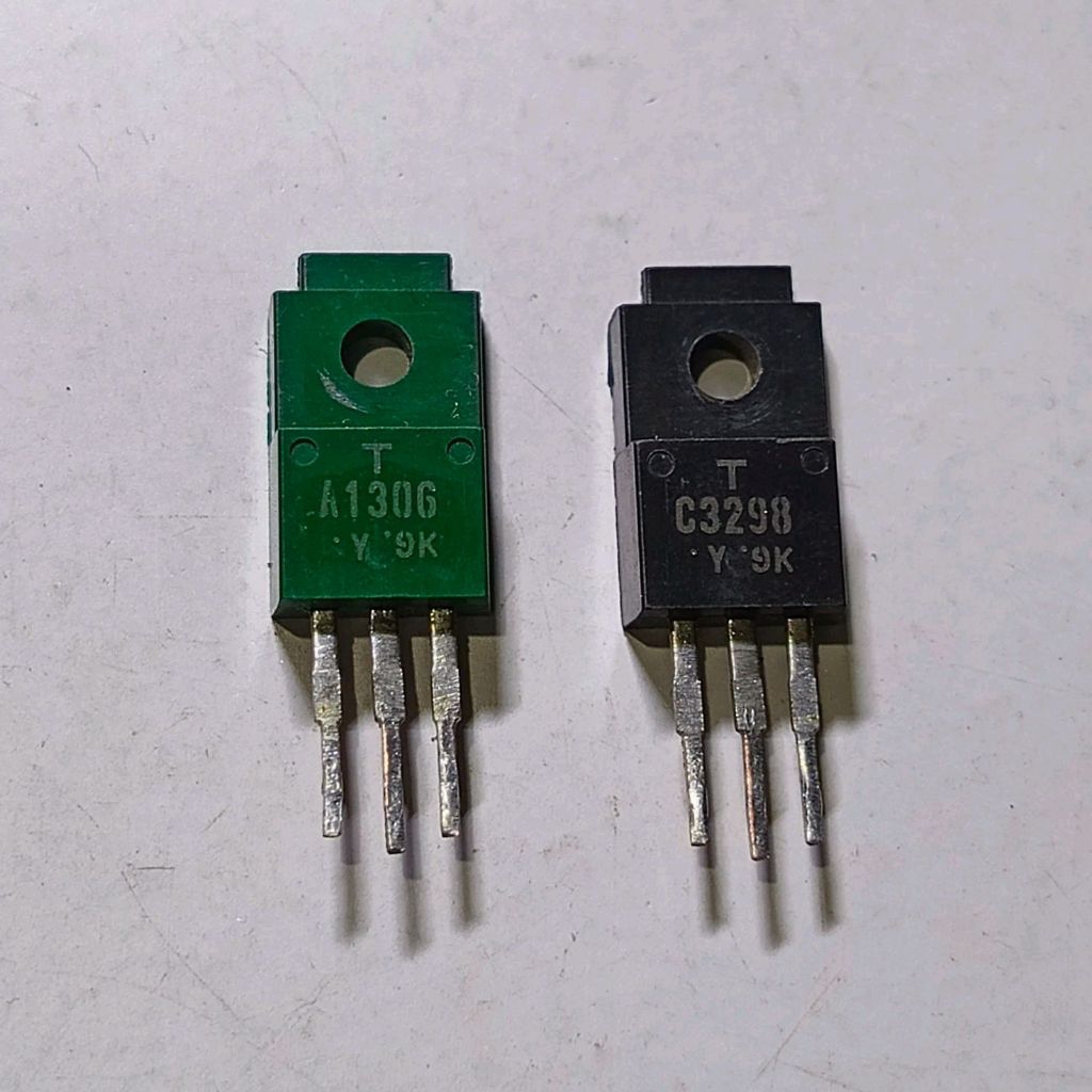 sepasang transistor Toshiba A1306 & C3298 original cabutan