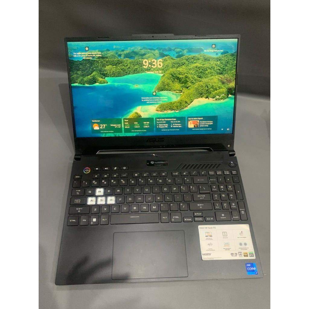 LAPTOP ASUS TUF Dash F15 (FX517ZC) – Laptop Gaming Tipis & Powerful