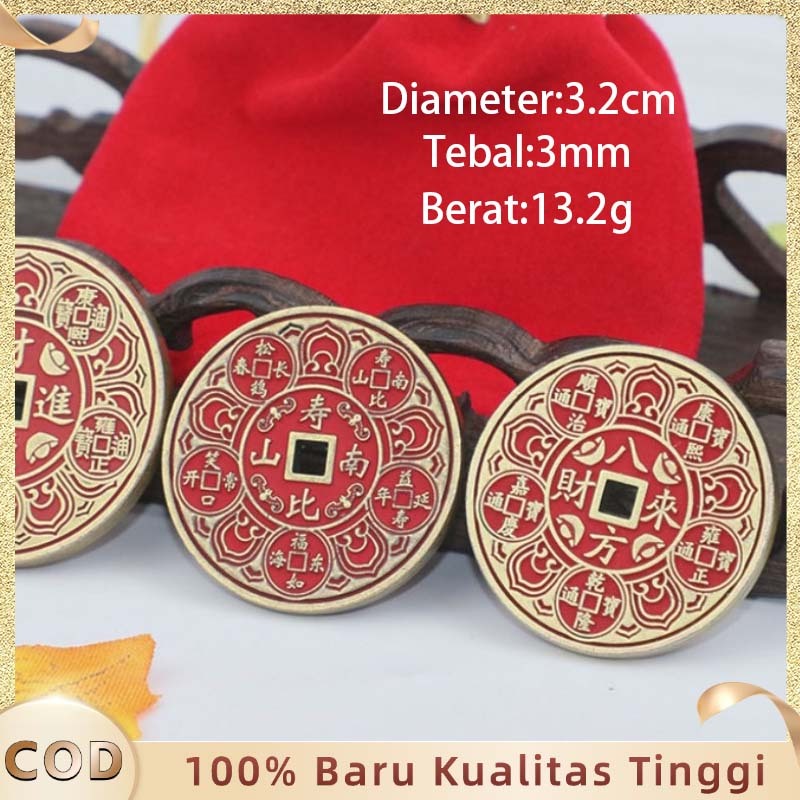 3.2cm Uang Kuno Cina Koin Antik Cina Koin Feng Shui Ornamen Feng Shui Koin Hoki Coin Cina Koin Keber
