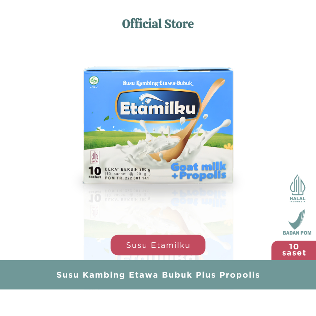 

Etamilku Susu Kambing Etawa Bubuk Plus Propolis Beepollen Madu Original - Nyeri Sendi Sesak Nafas
