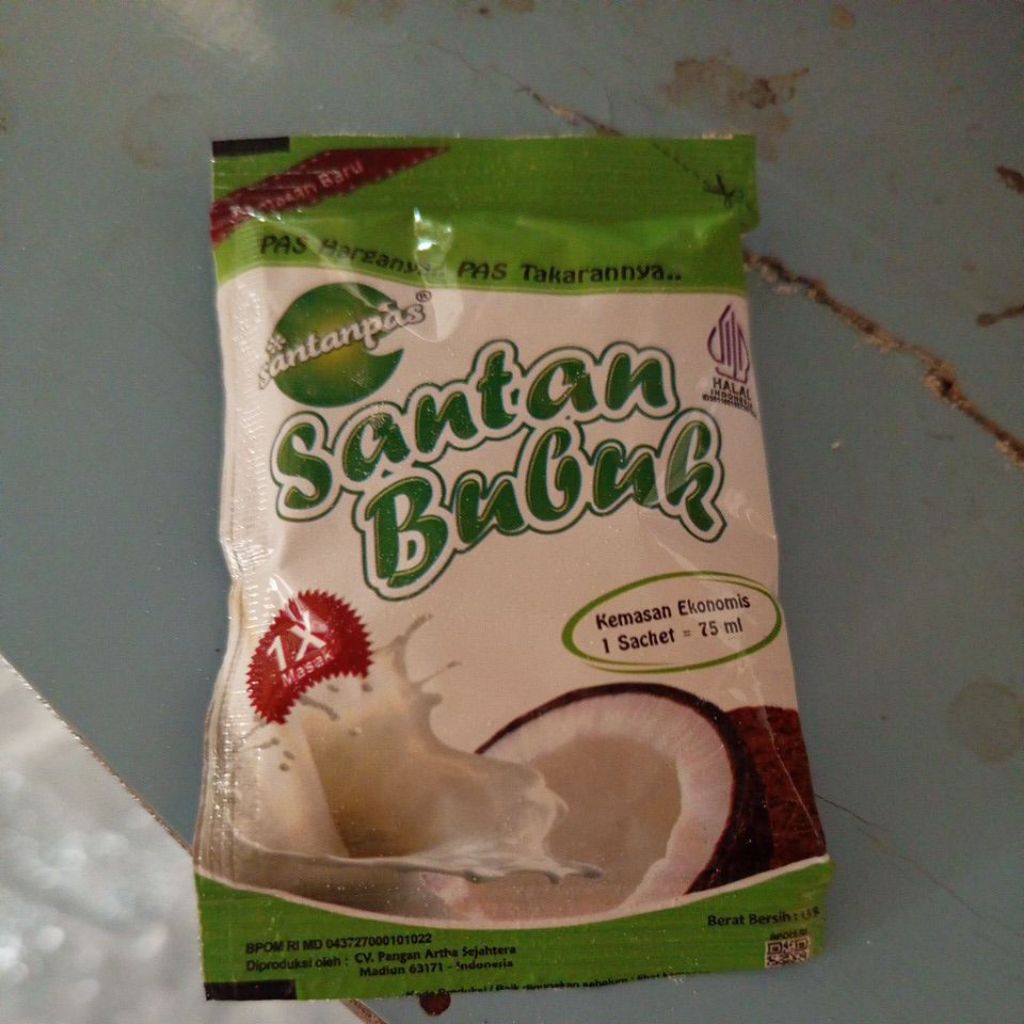 

Santan Bubuk 13 gram ( 1 renteng isi 10 )