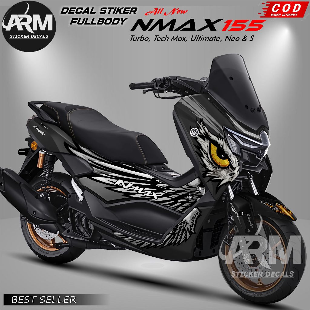 ARM Decal Nmax New Turbo Neo Sticker Fullbody Desain Elang / Decal Nmax Turbo Full Body