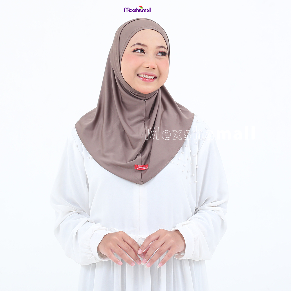 Kalisha X Shamira Hijab Bergo Helma Jilbab Instan Sport Jersey Premium - Hijab Masker Headset Sporty