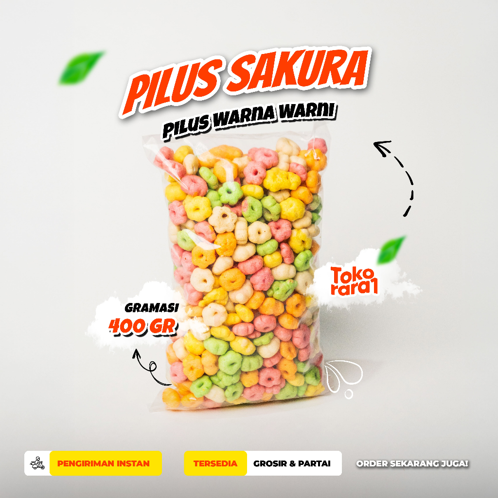 

Kerupuk krupuk Pilus Sakura Warna 400gr