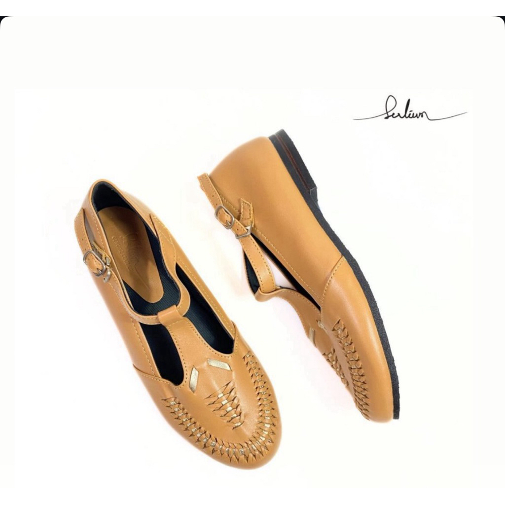 sepatu serlium size 39 insole 24-24,5 with box kulit sapi asli