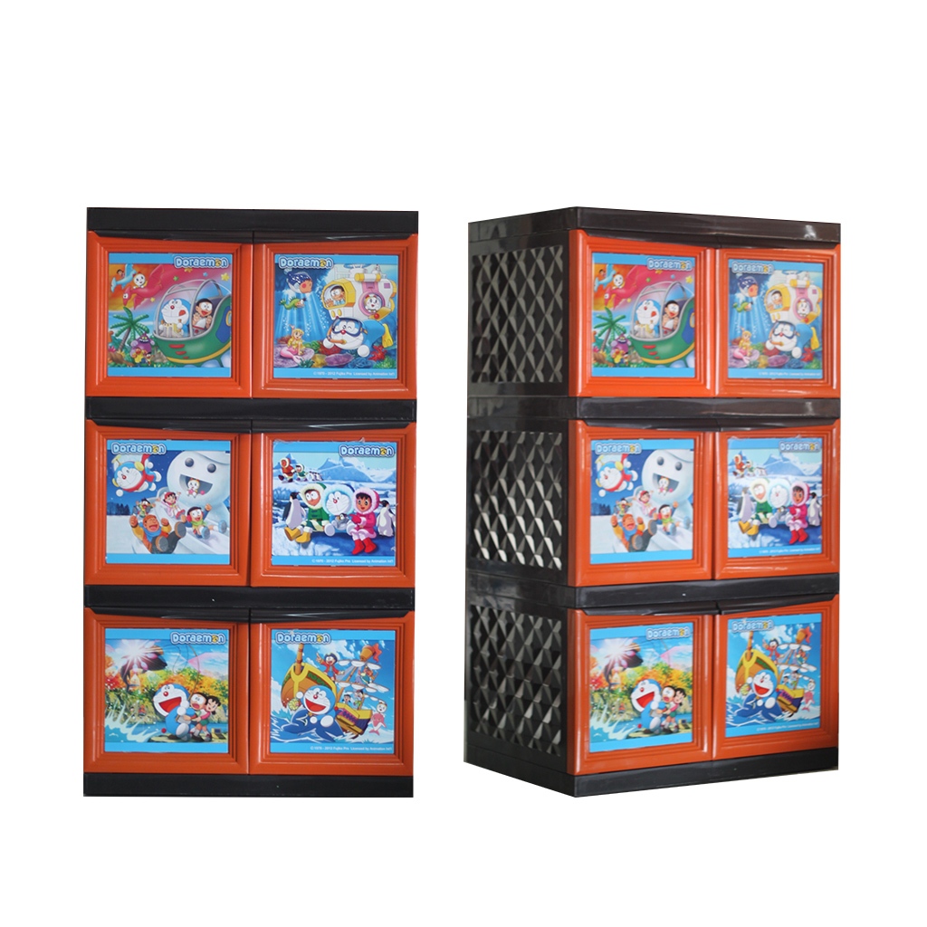 Bubblestar, Bubble star Cabinet Doraemon / Karakter Susun 3, Lemari Plastik, Cabinet