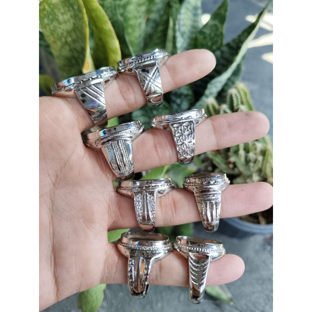 Ring Cincin Emban Alpaka Super Model Kwanjin Ecer, Grosir/Kodian