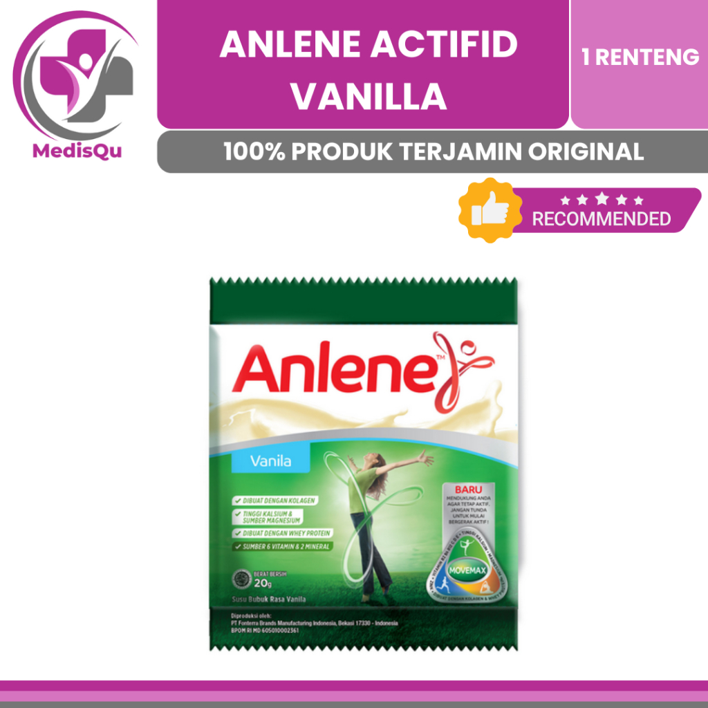 

ANLENE ACTIFIT DAN GOLD SACHET 1 RENTENG | SUSU BUBUK DEWASA NUTRISI TULANG