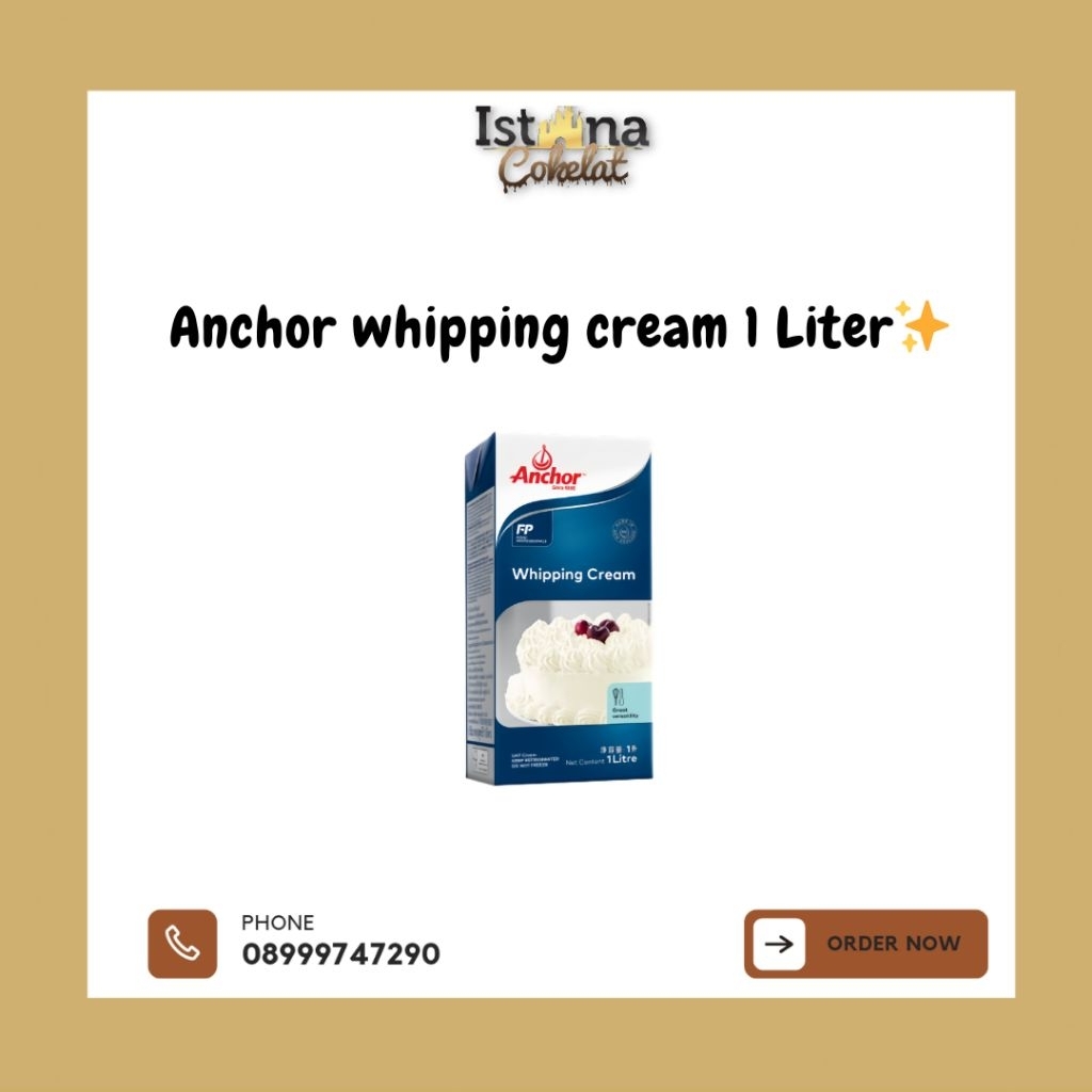 

[Whispers] Anchor whipping cream 1liter