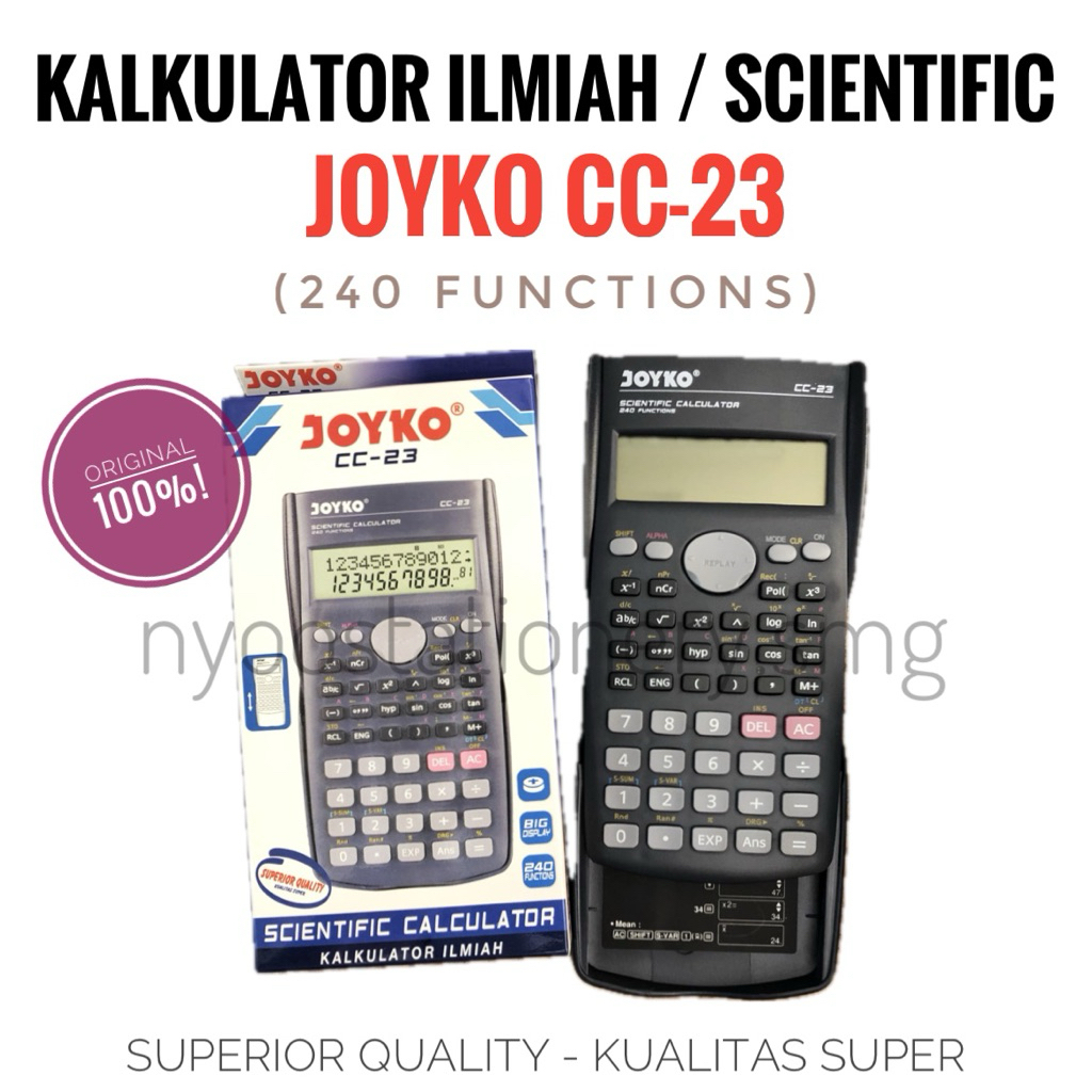 

CALCULATOR / KALKULATOR ILMIAH SIN COS TAN JOYKO CC-23