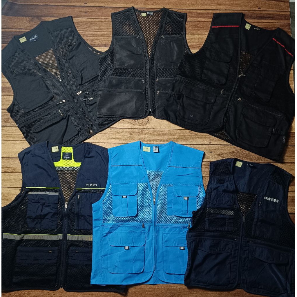 (3) Vest Tactical / Utility Vest / Fishing Vest / Safety Vest / Journalist Vest / Rompi Taktikal Jar