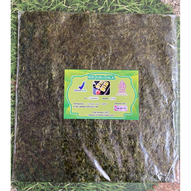 

|Termurah| Nori Sushi Korea isi 5 Lembar sushi nori rumput laut bahan sushi kimbab bento nori sushi halal