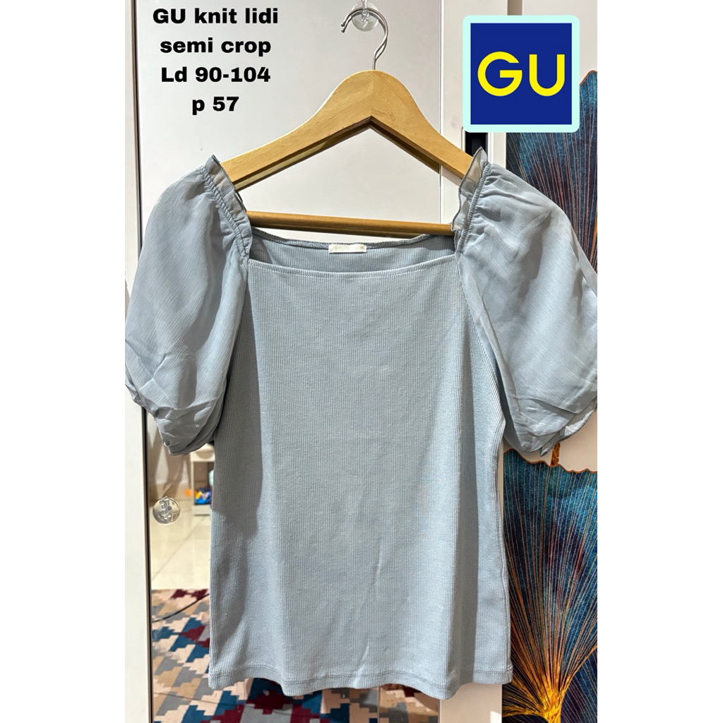 Atasan GU knit lidi PL