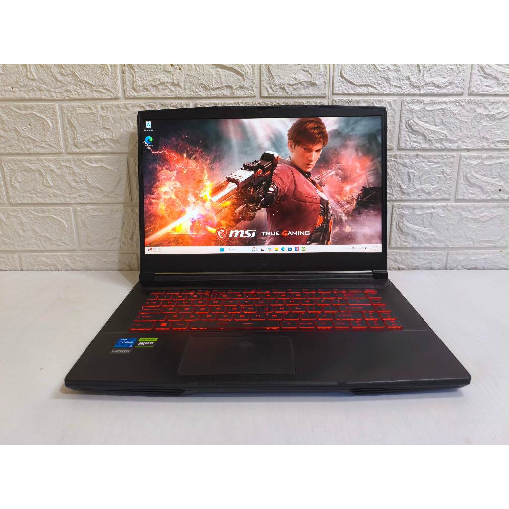 MSI GF63 Thin 11UCX Core i5 11260IH Nvidia RTX 2050 4GB | Laptop VGA Gaming Desain Second Gen 11