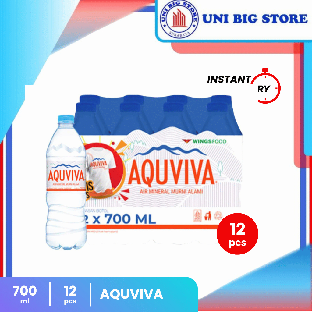 

AQUVIVA Air Mineral Murni Alami 12 pcs x 700 ml DUS