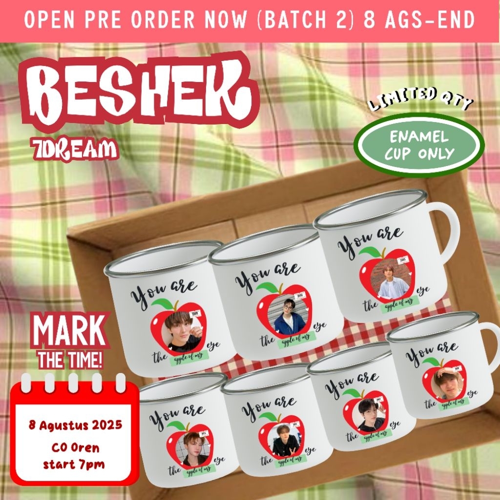 

[Open Po Batch2] "Besek Set" Enamel Cup Edisi 7Dream Member| Souvenir Birthday Hampers Set