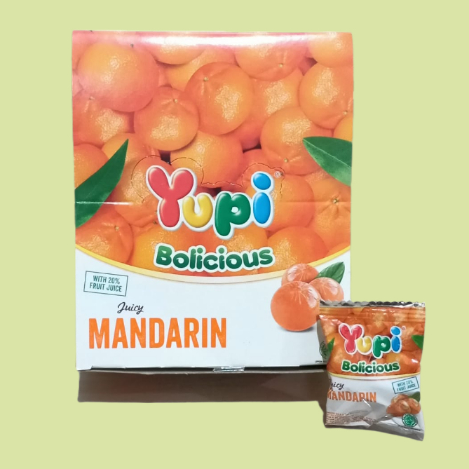 

Yupi Bolicious Juicy Mandarin Permen Jelly [24 pcs/box]