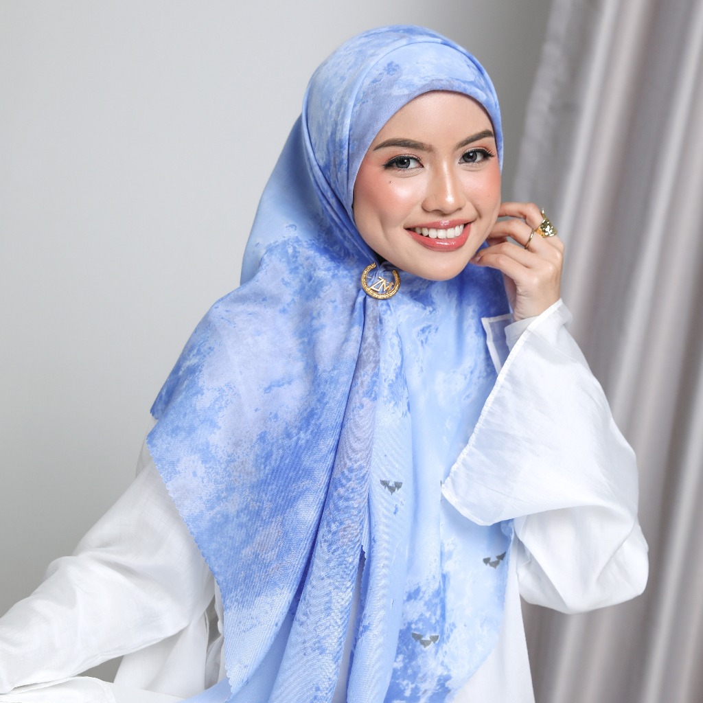 ZM Zaskia Mecca - Lamun Ombak Scarf Hijab Kerudung Segi Empat Wangi Water Splash