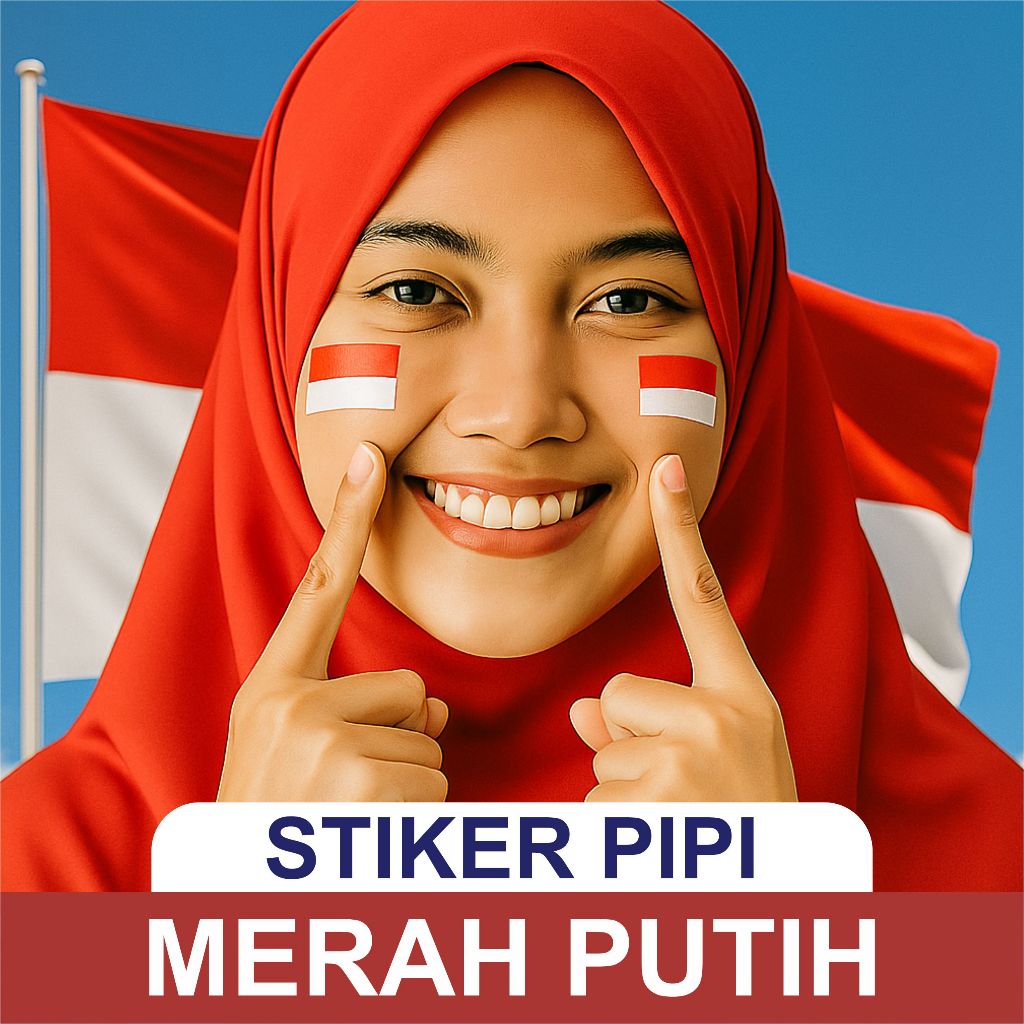 

stiker pipi agustusan kemerdekaan indonesia | sticker bendera merah putih supporter timnas