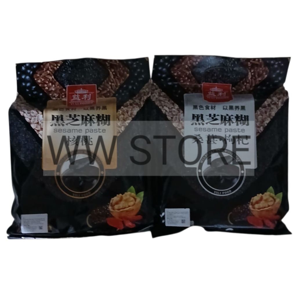 

Bubuk serbuk minuman wijen hitam dengan kacang kenari YILI FOOD YI LI FOODS MULBERRY & WOLFBERRY Black Sesame Paste with Walnut 420g ( 12 sachet x 35g )