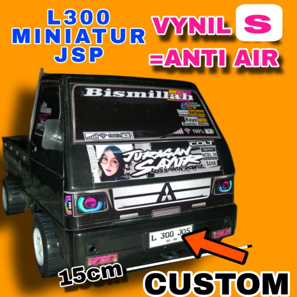 CUSTOM STIKER MINIATUR L300 + PLAT PEODUKSI JSP