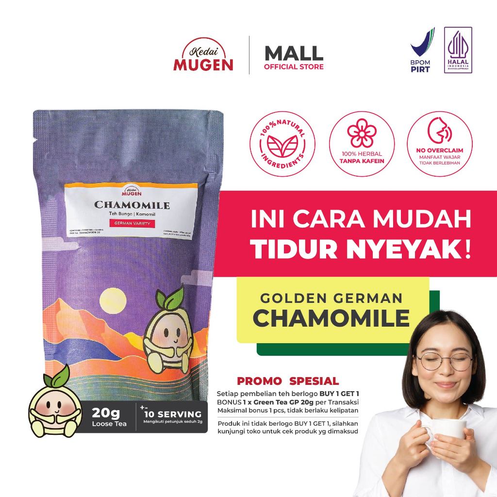 

Teh Herbal Chamomile Sleeping Tea/ Teh Bunga Kamomil Kedai Mugen 20g