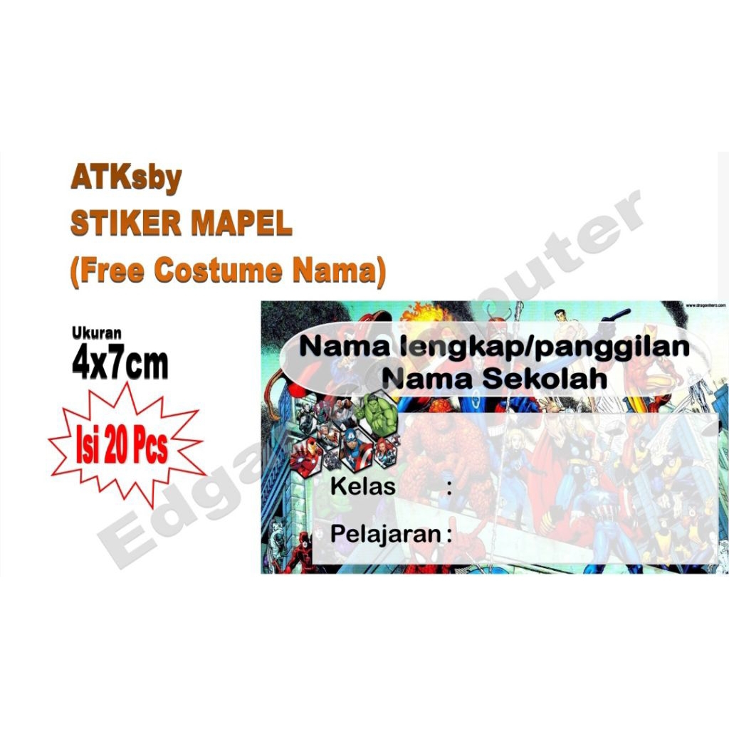 

STICKER MAPEL free costum