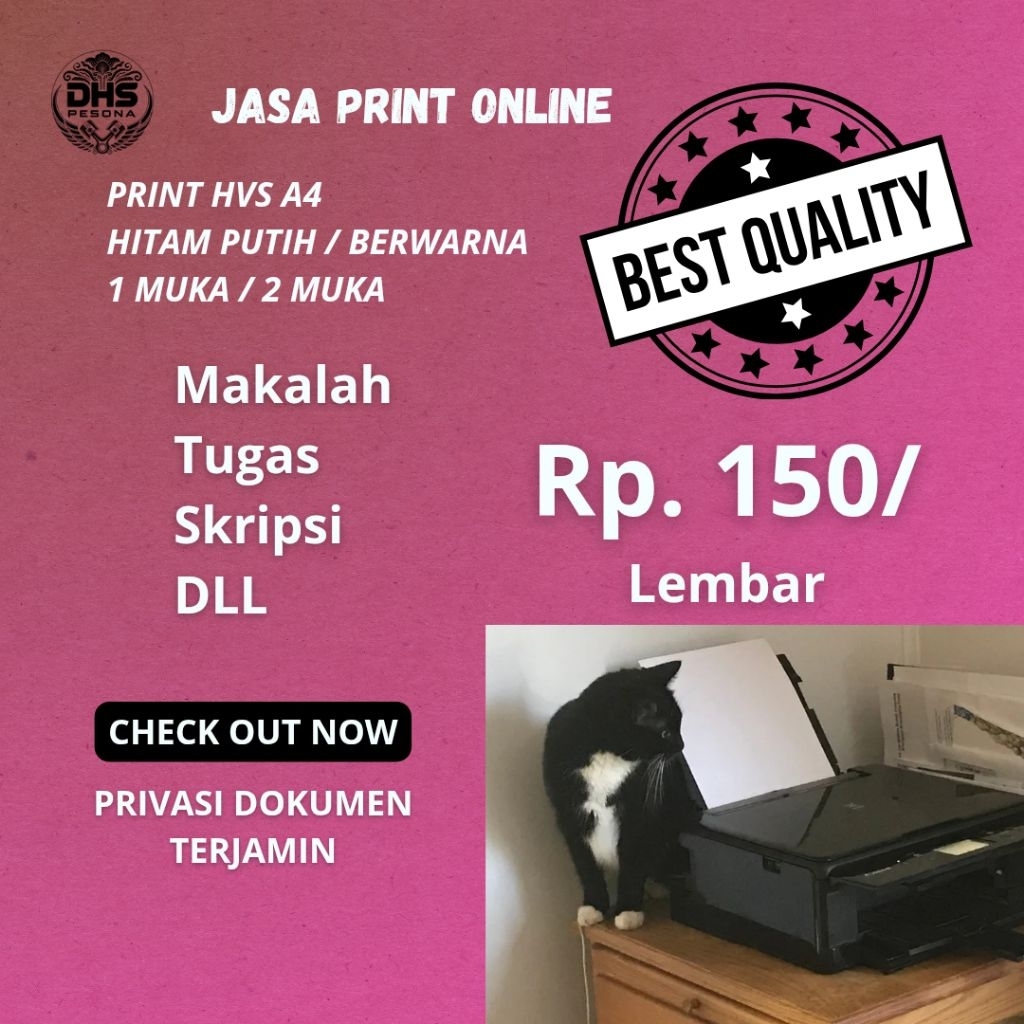 

Cetak A4 / Print A4 Makalah, Tugas Sekolah Kuliah, Proposal, Jurnal