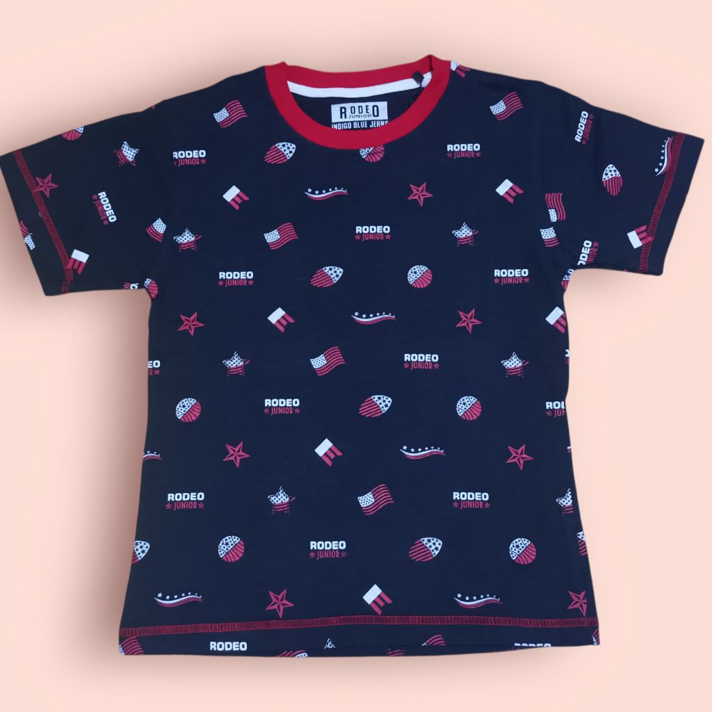 Kaos Anak Laki RODEO JUNIOR (size 6-7 Tahun)/T-shirt Anak Laki/Atasan Anak Laki/T-shirt/Baju Anak La