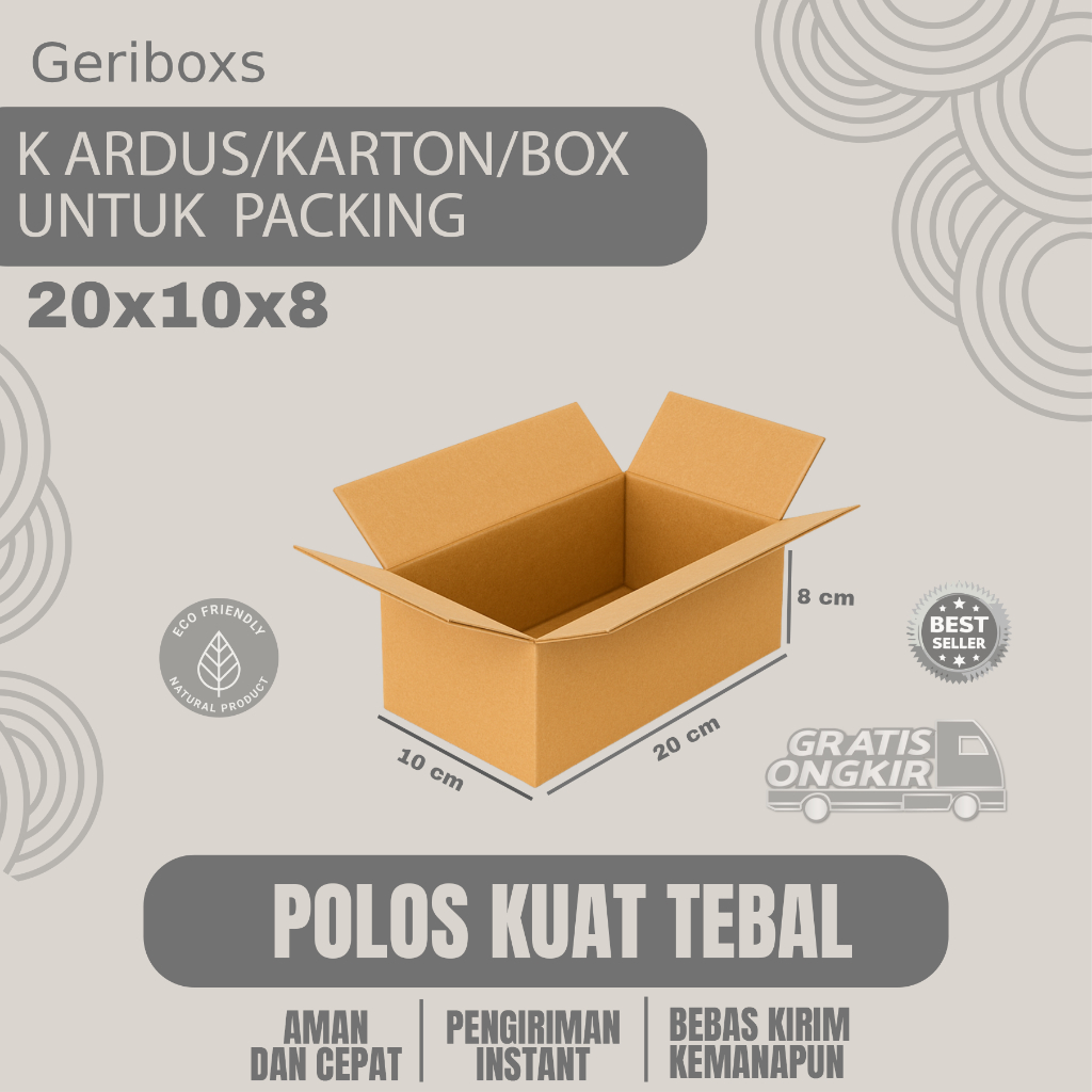 

KARTON BOX UKURAN 20X10X8 KARDUS PACKING TERMURAH KARDUS CURRUGATED