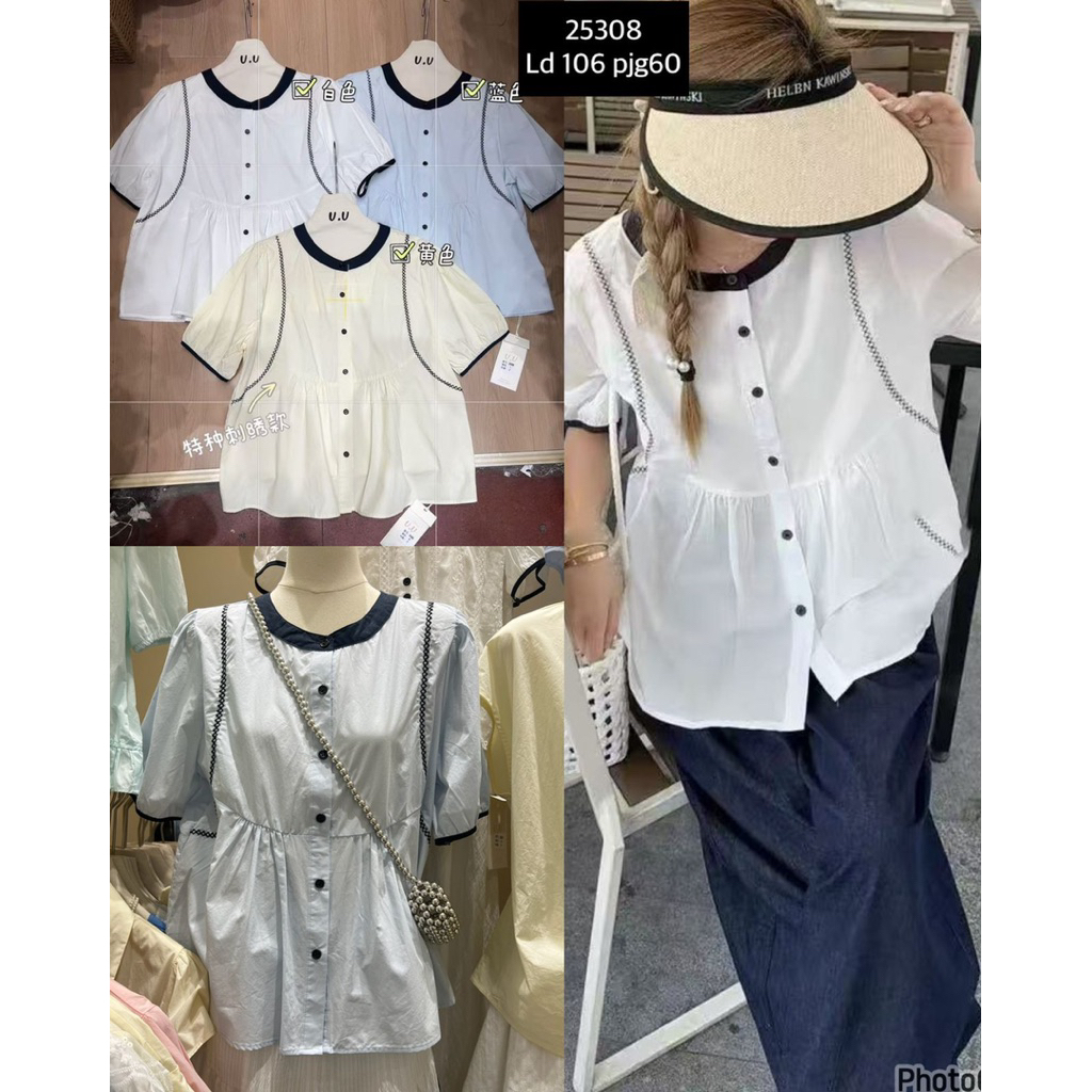 atasan katun - atasan katun import wanita