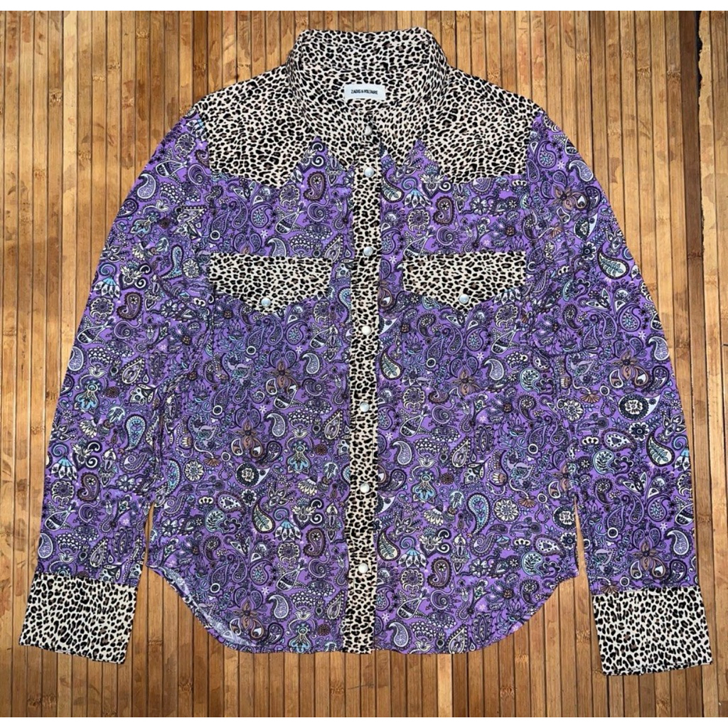 ZADIG & VOLTAIRE PAISLEY UNISEX LONG SLEEVE SHIRT alexander wang