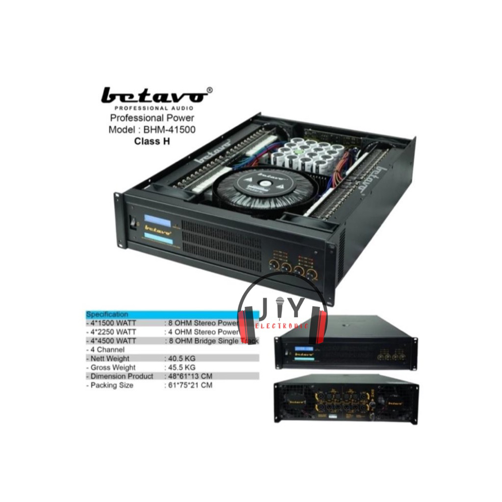 Power Betavo 4 Channel Class H BHM-41500 BHM41500 BHM 41500