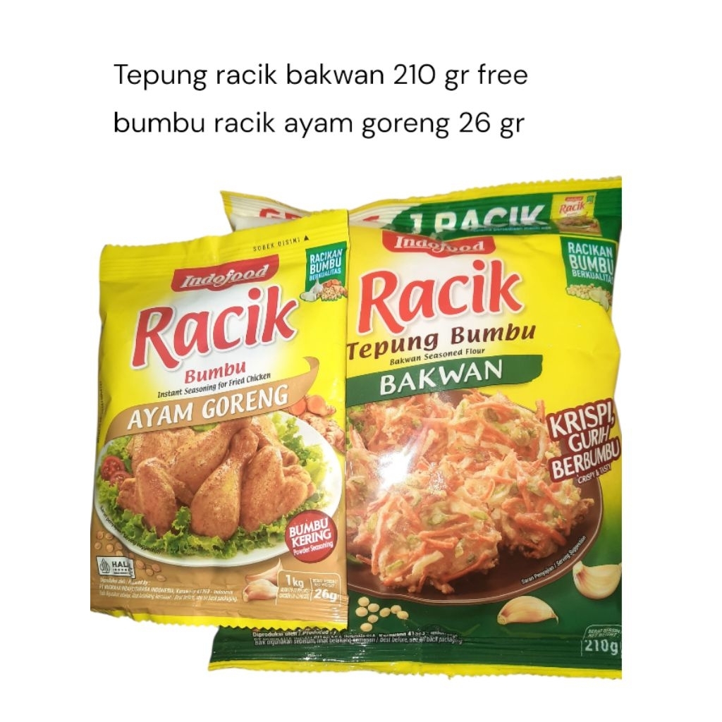 

❤️ZAHRAZA 642❤️ INDOFOOD PROMO TEPUNG SERBAGUNA BUMBU RACIK 210 FREE RACIK AYAM GORENG / BUMBU DAPUR