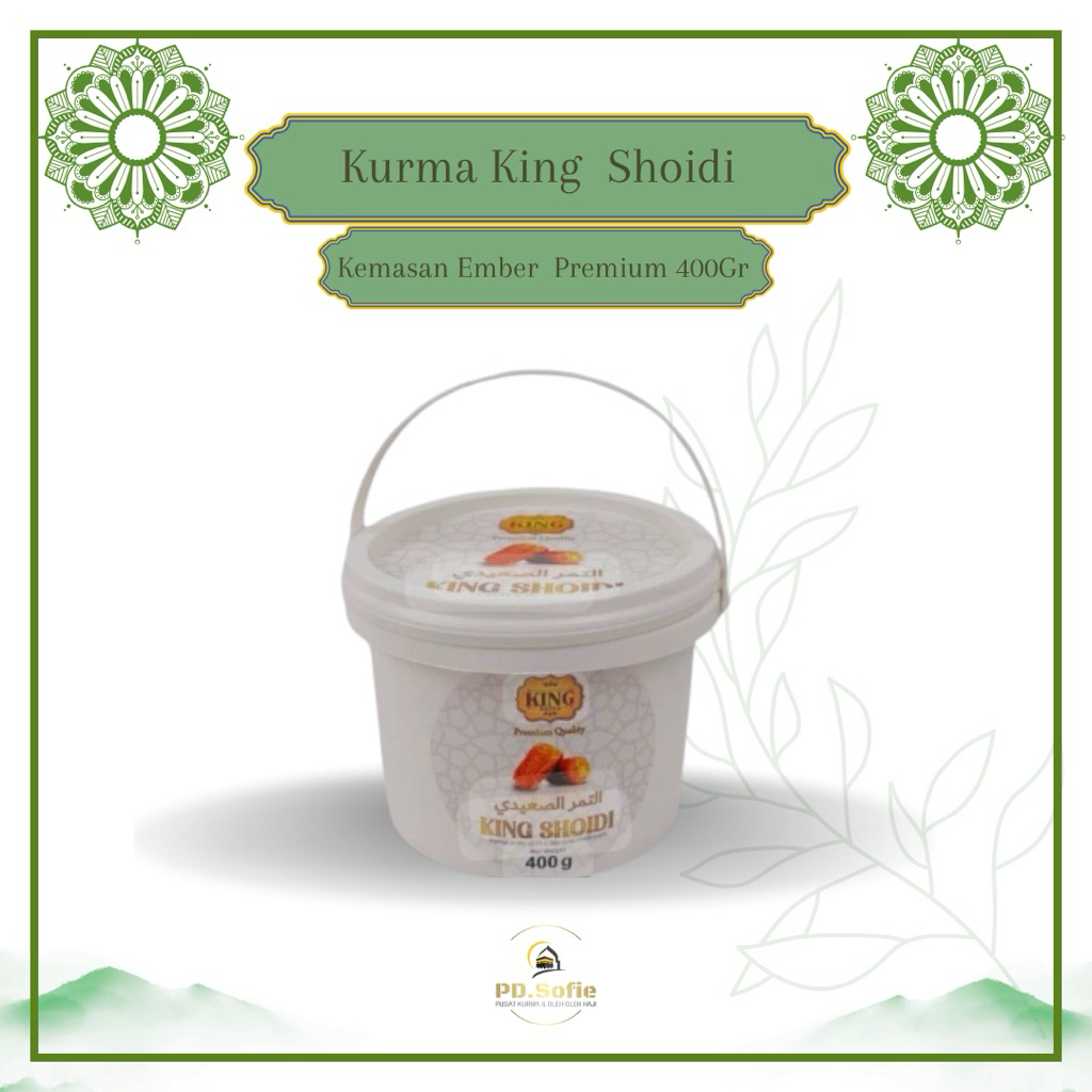 

Kurma Shoidi 400gr Kurma King Shoidi Kemasan Ember premium