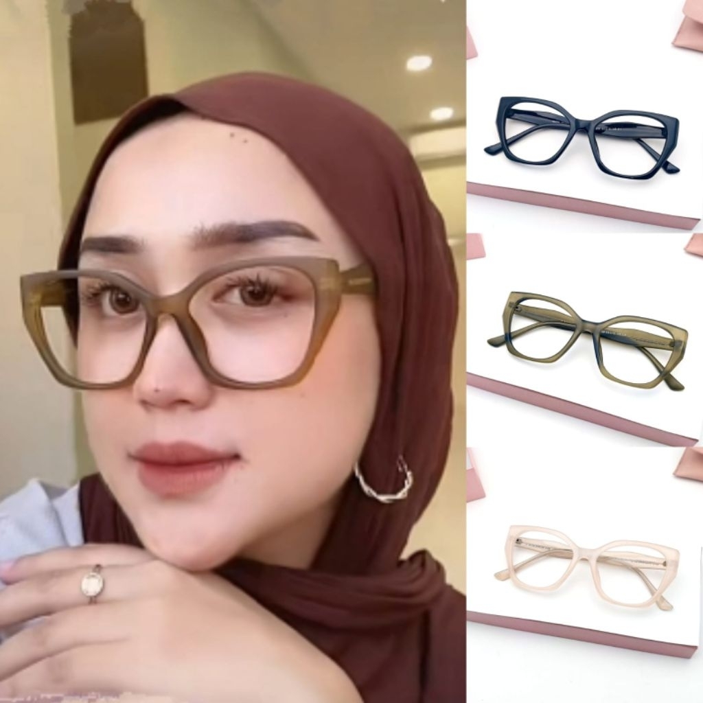 kacamata wanita masakini bisa minus, normal dan cylender ferem 5209