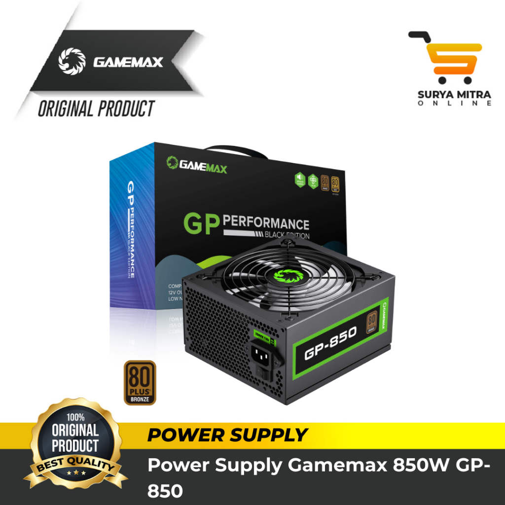 PSU Gamemax GP850 Gaming Power Supply 80+ Bronze