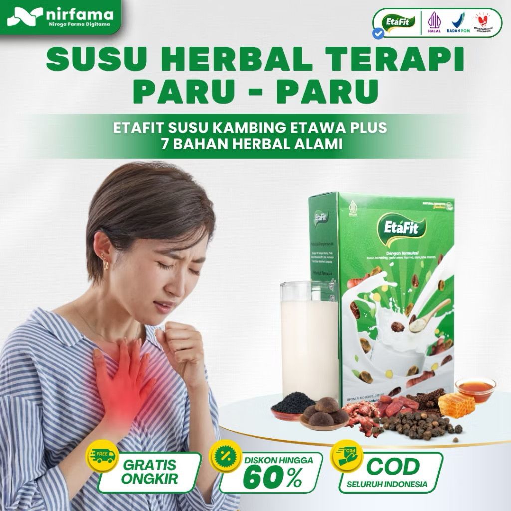 

ETAFIT Solusi Atasi Sesak Napas - Susu Kambing Etawa Bubuk Murni Asli Atasi Dengan Cepat